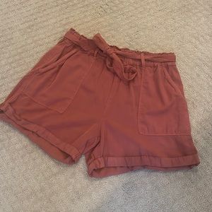 Marsala Waist Tie Shorts